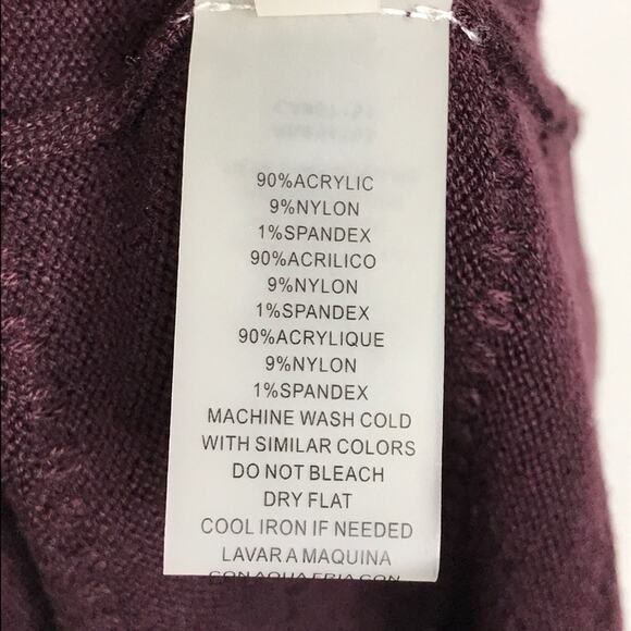 Vince Camuto Size Small Knit Maroon Stretchy Sweater Dress-Fit N Flare-Modest - Picture 13 of 13